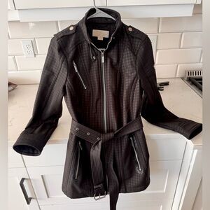 Michael Kors Textured Belted Jacket